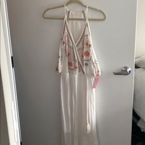 Target Cold Shoulder Ivory Midi Dress